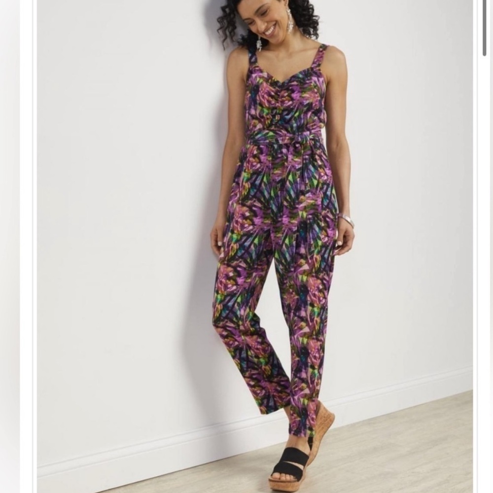 Soft Surroundings Jumpsuit‎ Size 18 Vacation Beachy Coastal